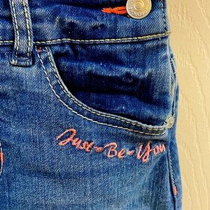 Denim overalls pink top size 4t/5t puppy sparkle